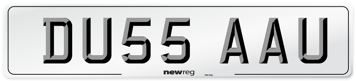 DU55 AAU Number Plate from New Reg
